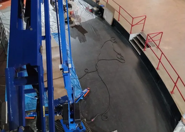 CTE 160-51 Spider Tracked Lift Extended, Above View 12