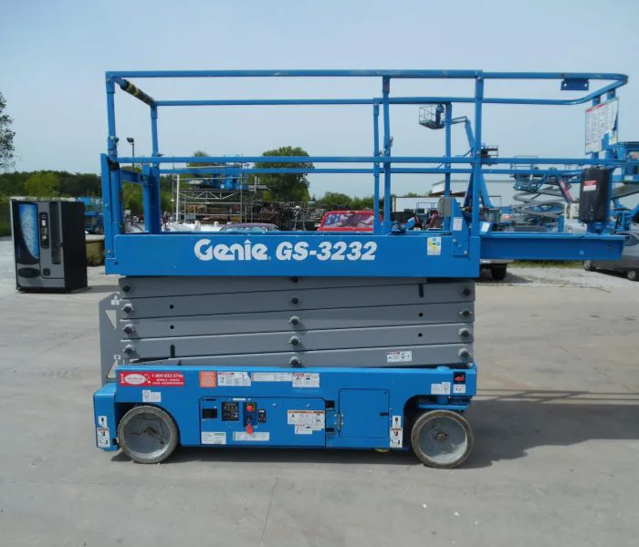Genie GS-3232 Scissor Lift Plank Extended Side View