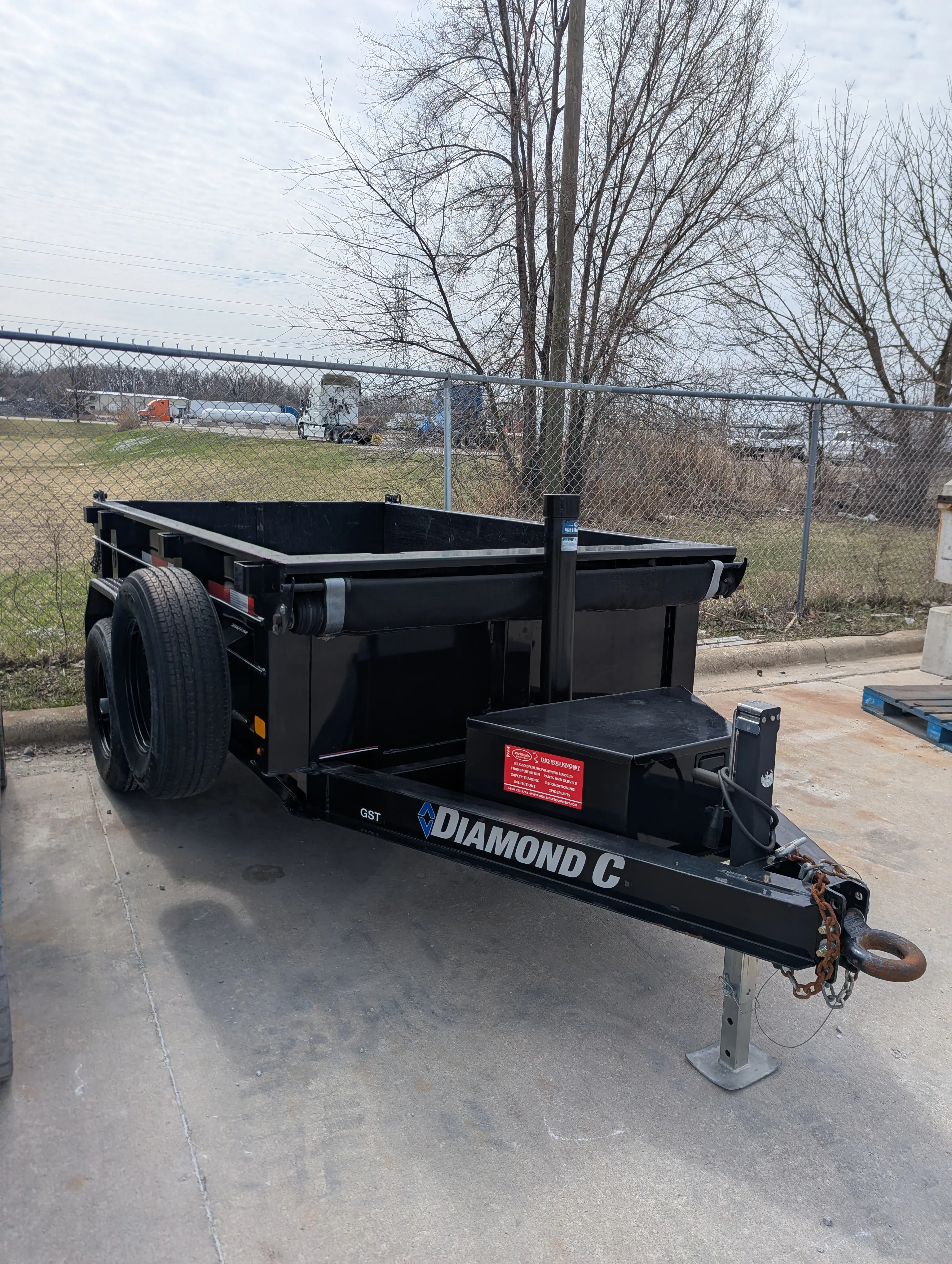 Trailers For Rentals Diamond C - 2 Yard Single Axle Dump Trailer for Rent - WellBuilt Equipment